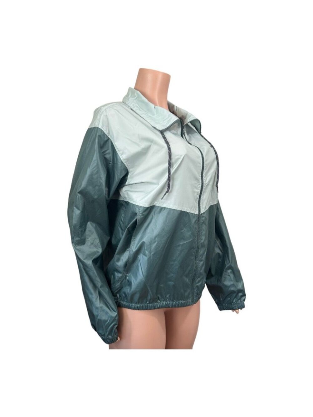 Columbia Thin Jacket Women SZ L Green Windbreaker Full Zip Outdoor Athletic - Picture 13 of 14